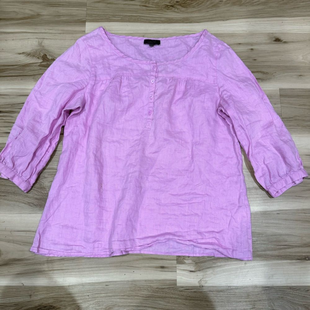 Pure Collections Linen Pink Smock Top Women’s 12